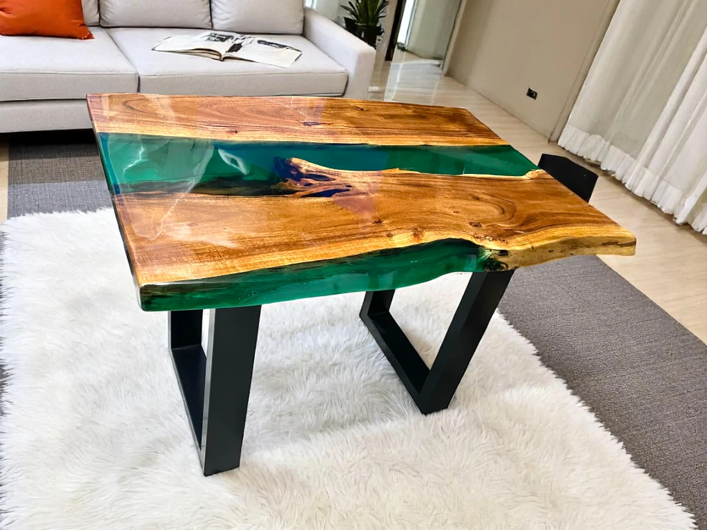 Live Edge Epoxy River Table : Free Shipping & Customizable 